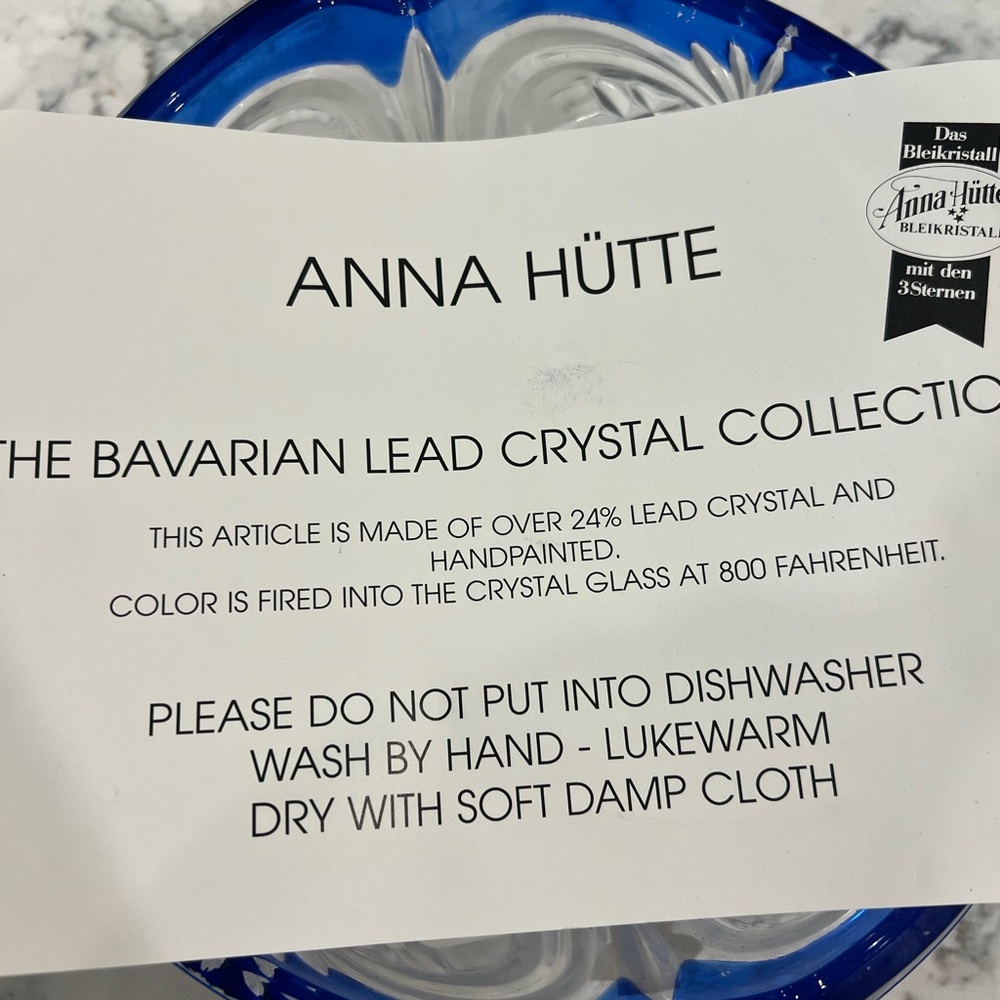 Brand new in box Anna Hutte Bavarian lead crystal collection rare